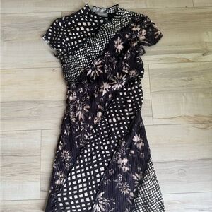 Urban Outfitters Black and White Asymmetrical Dress